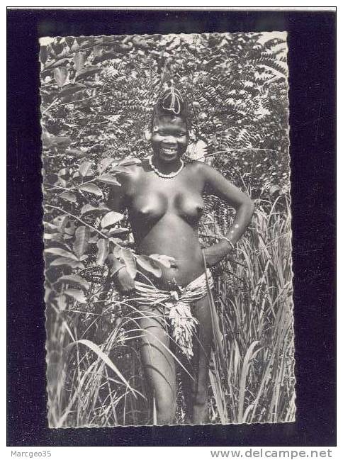 Oubangui-chari Jeune Fille édit.au Messager N° 1447 Douala Youndé Bangui , Femme Aux Seins Nus - Central African Republic