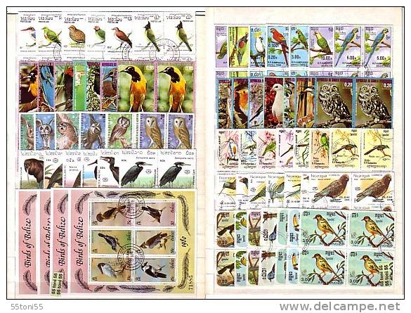 BIRDS -  Lot Of  40  Full Set - Used  (O) - Verzamelingen, Voorwerpen & Reeksen