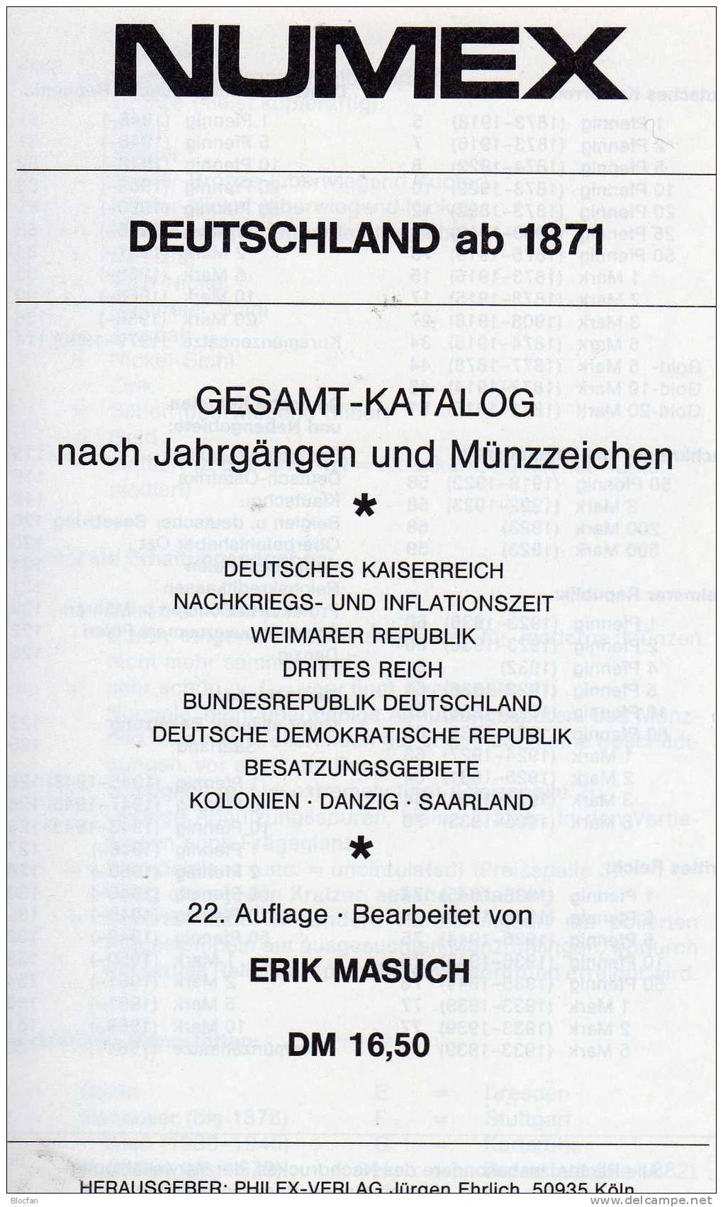 Numex Münzen-Katalog Deutschland 2000 Antiquarisch 8€ Für Münzen In Numis-Briefen Coins Catalogue Of Germany - Books & Software