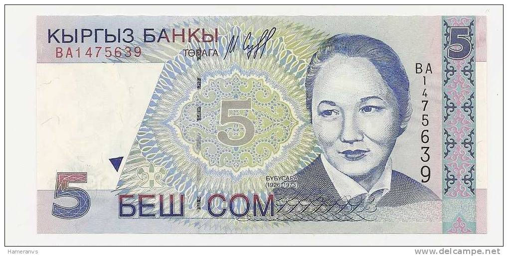 Kirghizistan 5 Sum 1997 UNC - P.13 - Kirghizistan