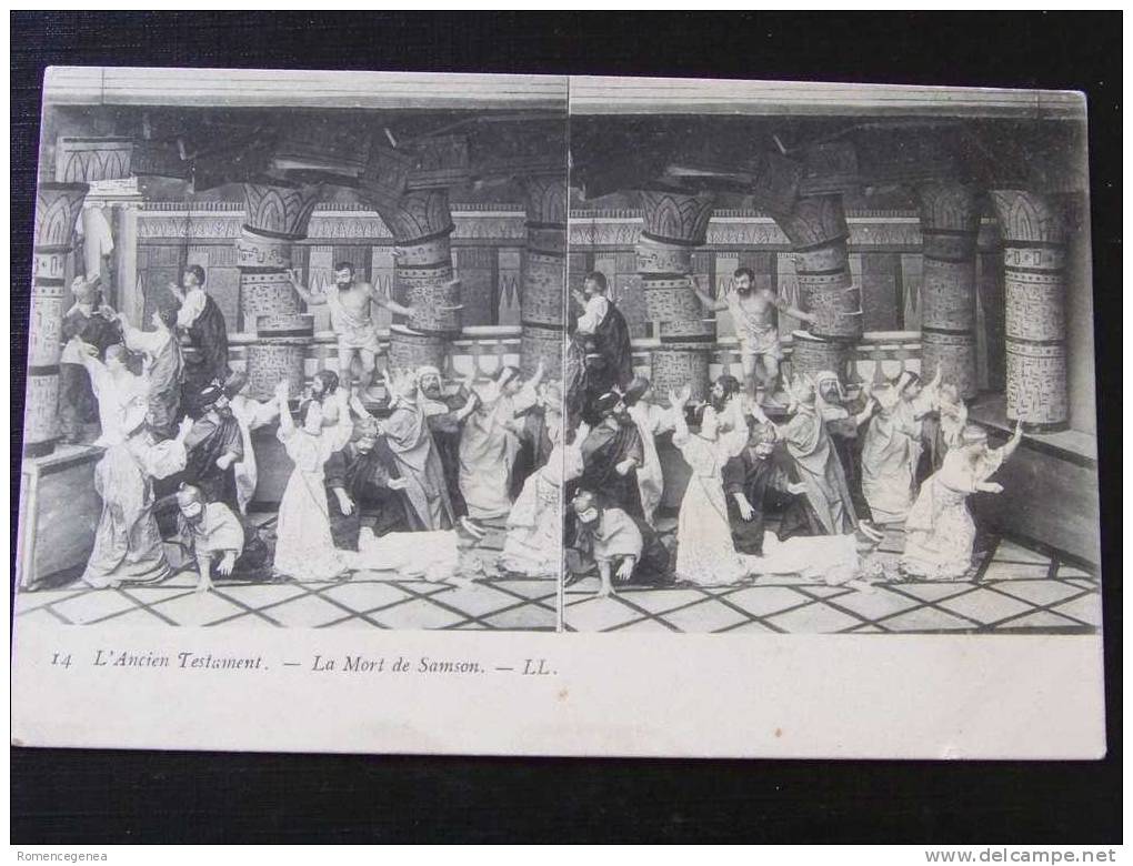 L´Ancien Testament - La Mort De Samson - Carte Stéréotype (stéréo) - N° 14 - Non Voyagée - Stereoscope Cards