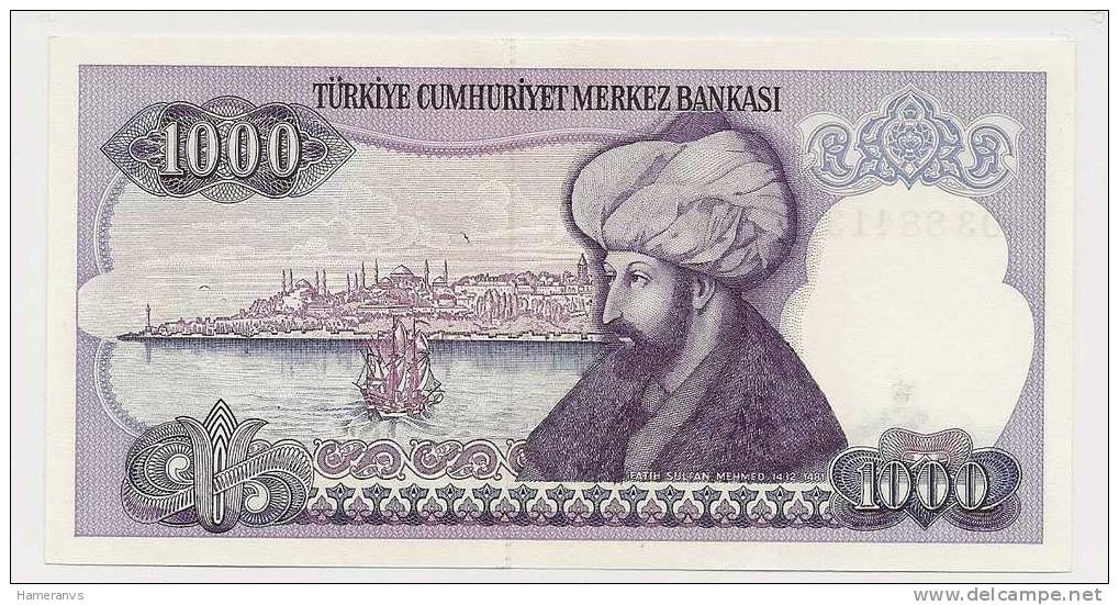 Turchia 1000 Lirasi 1986 UNC - P.196 - Turquie
