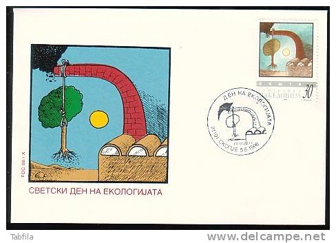 MACEDONIA / MACEDONIE - 1998 - Ecology - P.cov. Spec.cache - Umweltverschmutzung