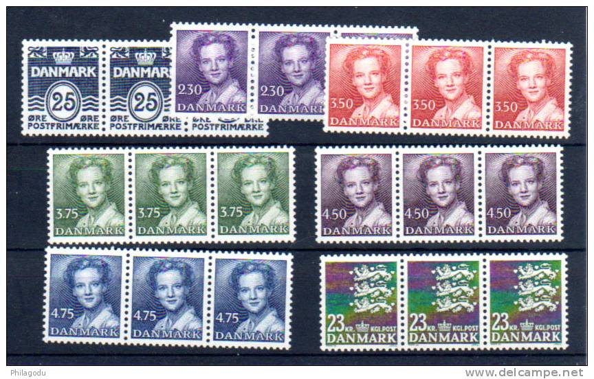 Lions, Margrethe II, 966 - 969 / 973 Xx, Faciale 126 Kr - Unused Stamps
