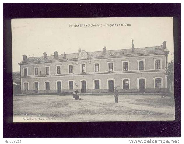 Savenay Façade De La Gare édit.chapeau N° 40 Cachet Militaire 81e Rég.territorial  Infanterie - Savenay