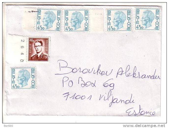 GOOD BELGIUM Postal Cover To ESTONIA 2007 - Good Stamped: King - Brieven En Documenten