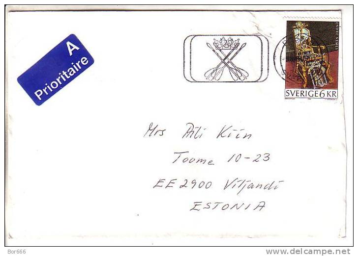 GOOD SWEDEN Postal Cover To ESTONIA 1998 - Good Stamped: Chair - Lettres & Documents