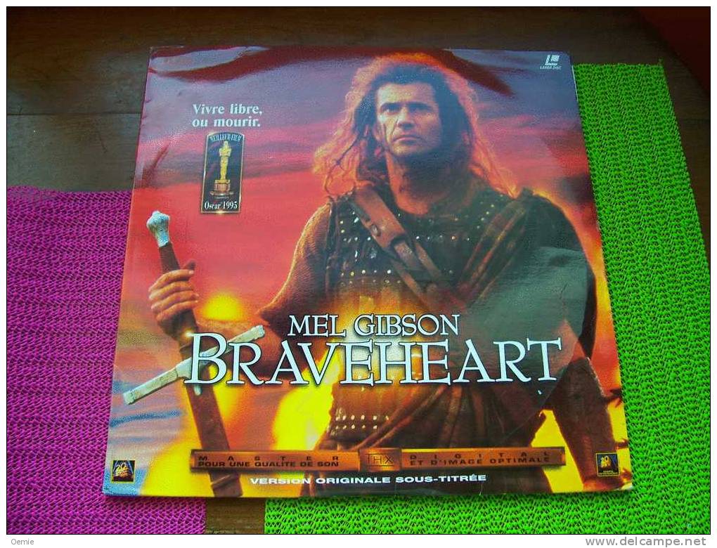 LASERDISC  CDV   °°°   BRAVEHERART   AVEC  MEL GIBSON   VIVRE LIBRE OU MOURIR °° VOST - Other Formats