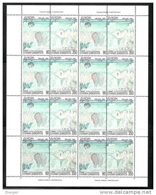 GREECE  1993  EUROPA CEPT  MS  MNH - 1993