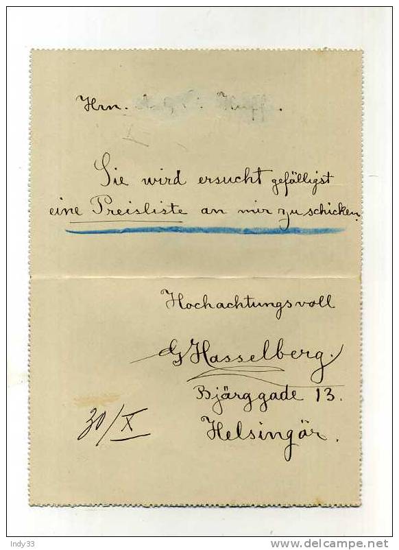 - DANEMARK 1864/1904 . AFFRANCHISSEMENT COMPOSE AVEC ENTIER SUR CARTE-LETTRE DE 1900 POUR L´ALLEMAGNE - Briefe U. Dokumente