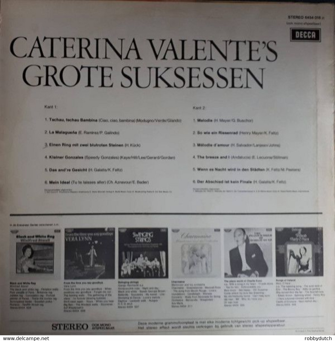 * LP *  CATERINA VALENTE'S GROTE SUKSESSEN - Other - German Music