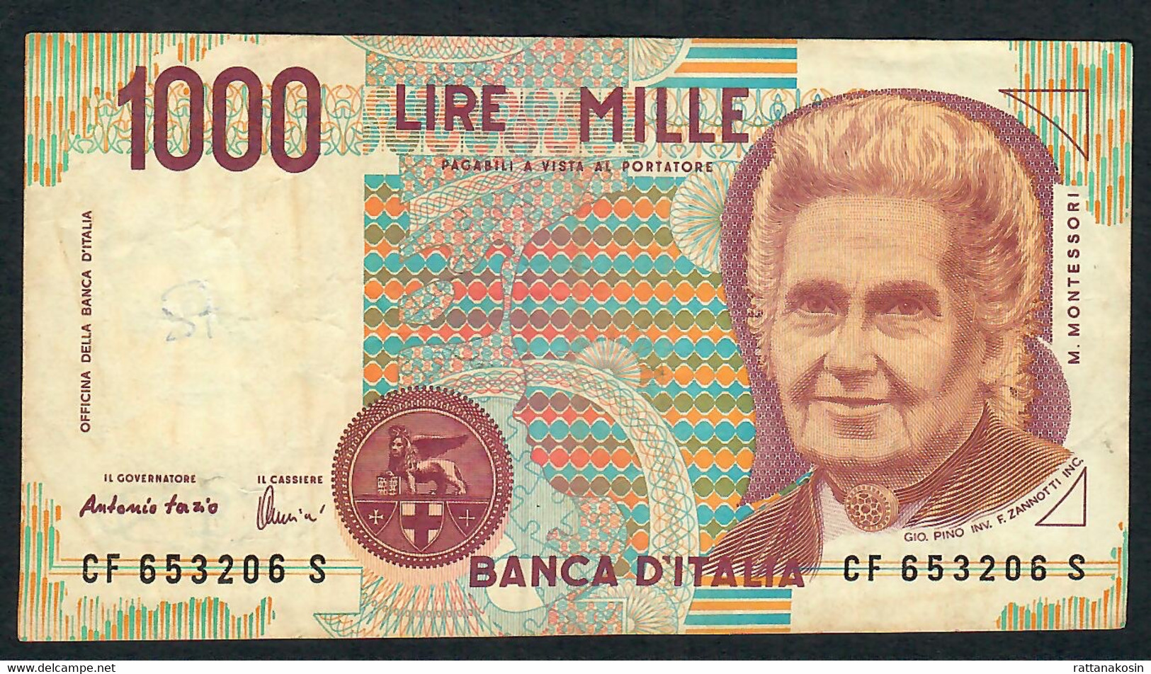 ITALIE P114c 1000 LIRE  3.10.1990   #CF/S       VF   NO P.h. ! - 1000 Lire