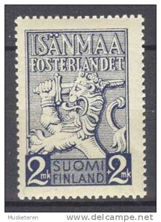 Finland 1940 Mi. 226  2 M + 2 M Finnischer Löwe Finish Lion Arms MH* - Ungebraucht