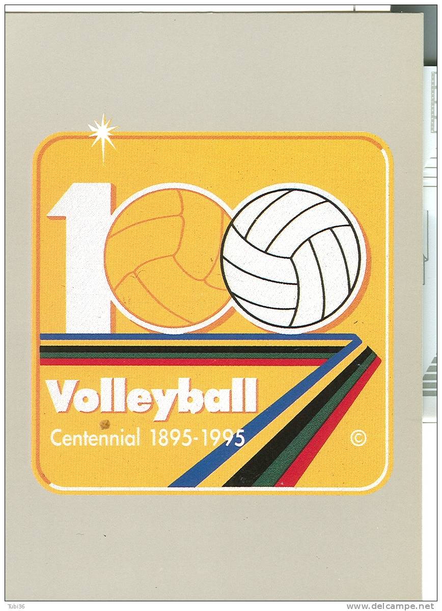 PALLAVOLO - 100 ANNI DI PALLAVOLO -  IPZS  ROMA  1995 - CARTOLINA UFFICIALE VOLLEYBALL - Volleyball