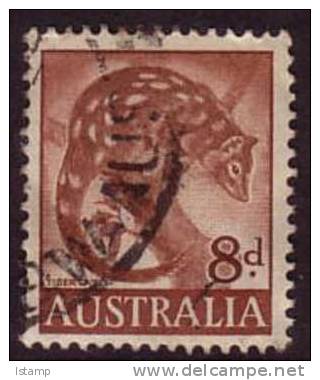 1959-1962 - Australian Animals 8d TIGER CAT Stamp FU - Used Stamps