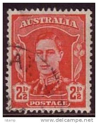 1942-1944 - Australian George VI Definitives 2.5d Red GEORGE Stamp FU - Used Stamps