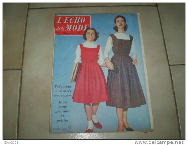 LE PETIT ECHO DE LA MODE   ANNEE 1956  NUMERO 35 - Mode