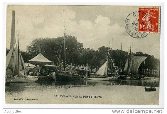 SAUJON 17 CHARENTE MARITIME UN COIN DU PORT DE RIBEROU - Saujon