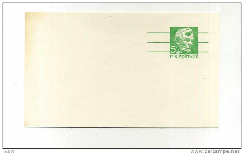 - ETATS-UNIS 1961/80 . ENTIER POSTAL DE 1968 SUR CP NON UTILISEE - 1961-80