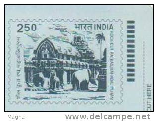 India 250 Inland Letter Postal Stationery Rock Cut, Temple, Advertisement,  Finance, Mathematics - Briefe