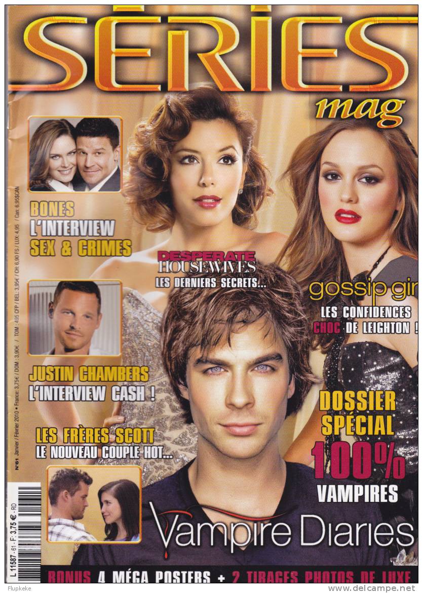 Séries Mag 61 Janvier-février 2010 Bones Desperate Housewives Vampires Diaries - Televisie