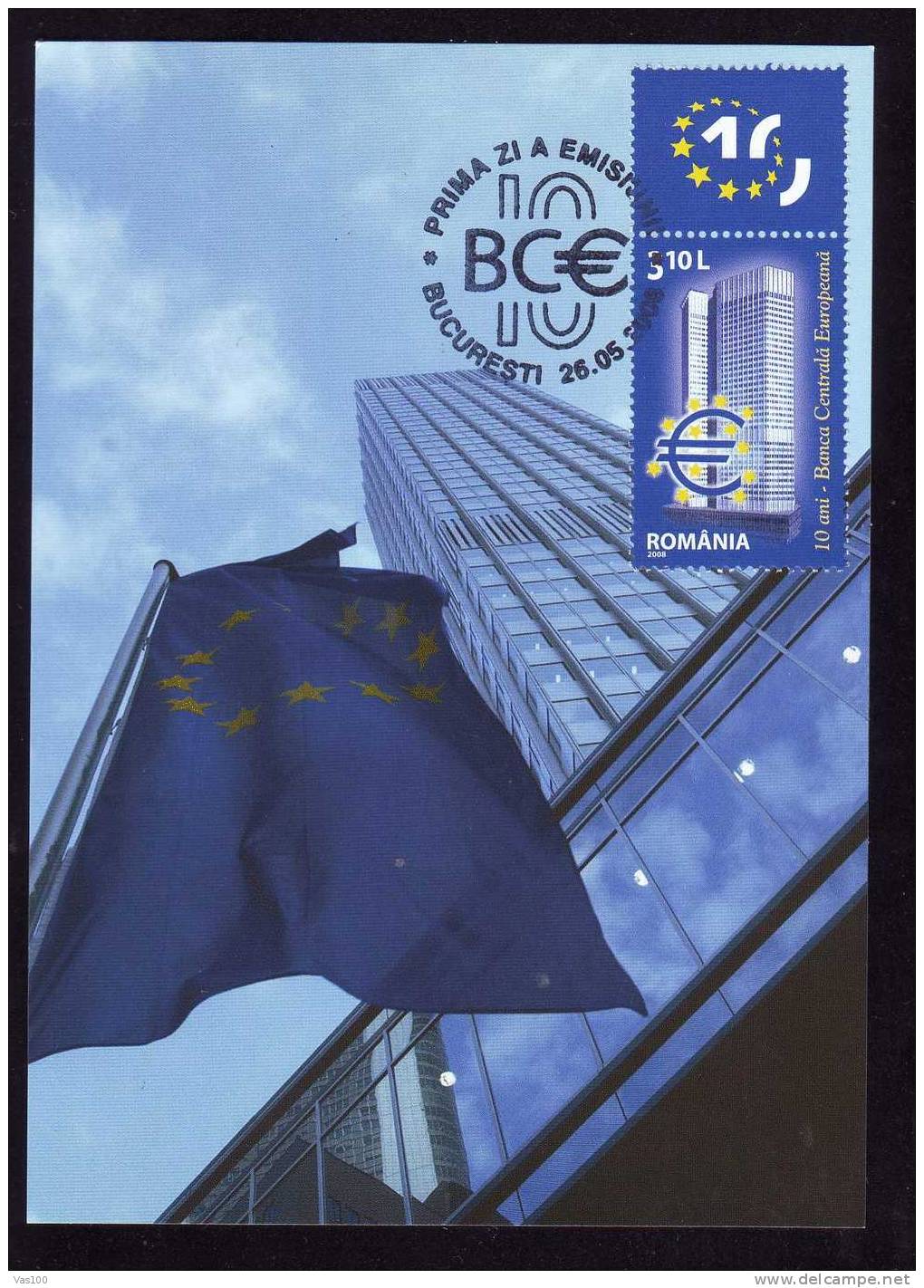 European Central Bank,EURO,Maximum Card 2008 Romania. - Monnaies