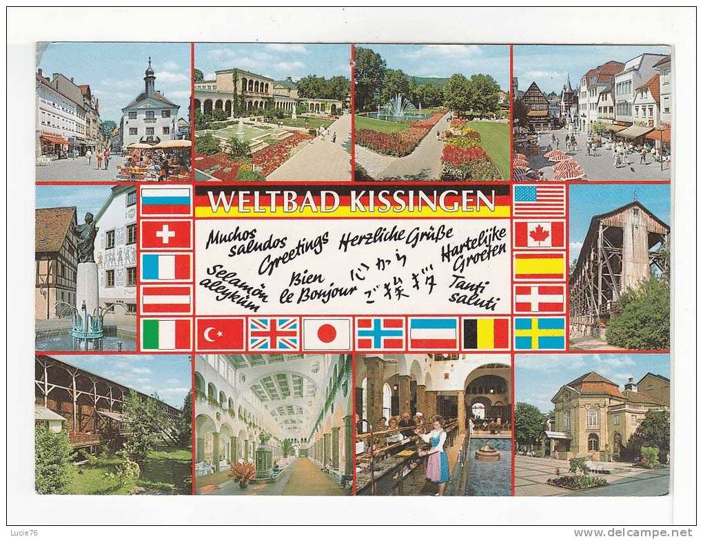 BAS KISSINGEN -  10  Vues - Drapeaux -  Weltbad Kissingen - Kitzingen