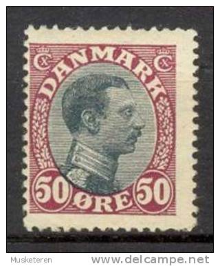 Denmark 1919 Mi. 105  50 Ø King König Christian X MH - Unused Stamps