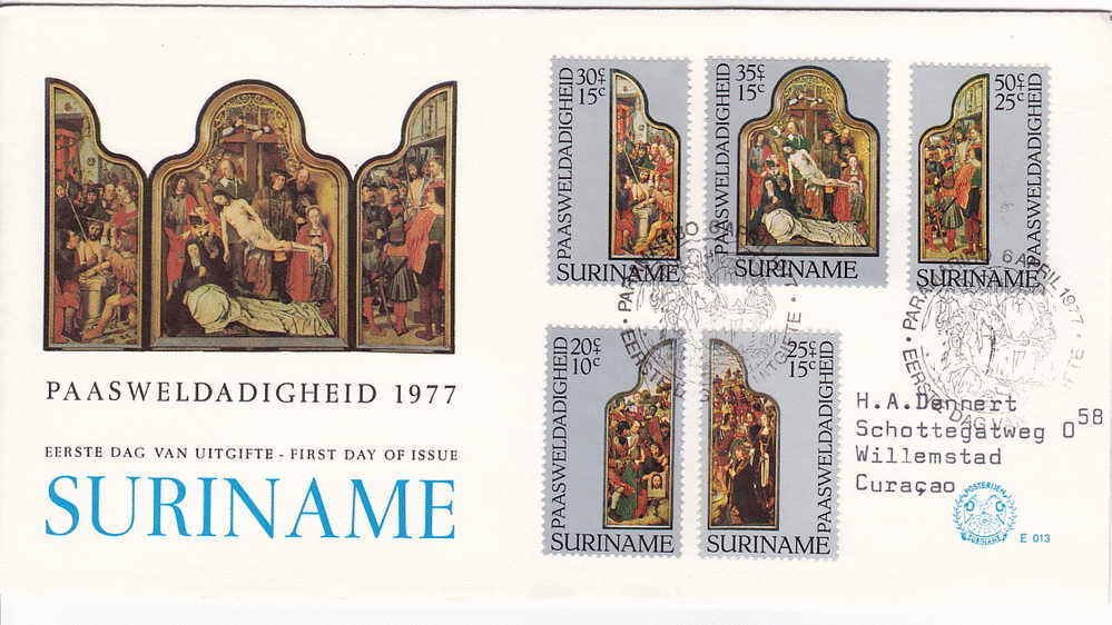 1977 Paasrzegels  FDC - Surinam