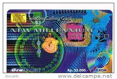 INDONESIA  - TELKOM / INDOSAT (GSM RECHARGE) - TECC: NEW MILLENNIUM      - USED -  RIF. 1644 - Indonesië