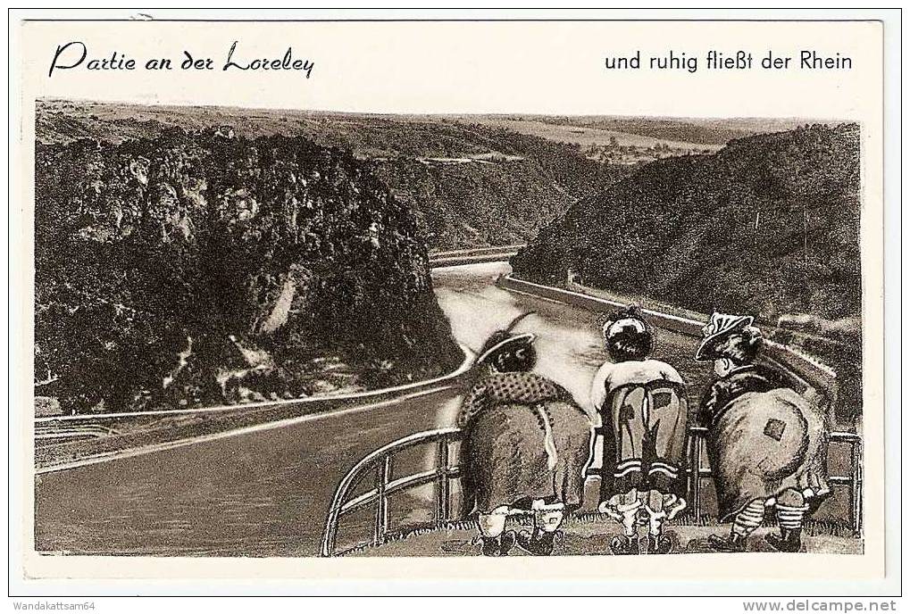 AK 38 Partie An Der Loreley Und Ruhig Fließt Der Rhein 21.3.61 - 11 (22b) BACHARACH (RHEIN) - ROMANTIK - FROHSINN - WEIN - Loreley