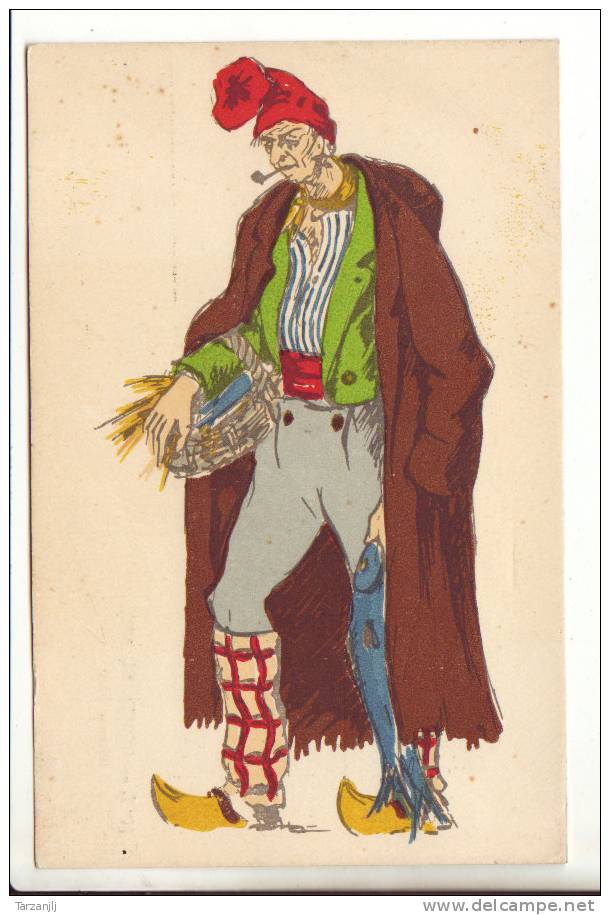 CPA Du Comté De Nice (Costumes): Pêcheur 1830 - Old Professions