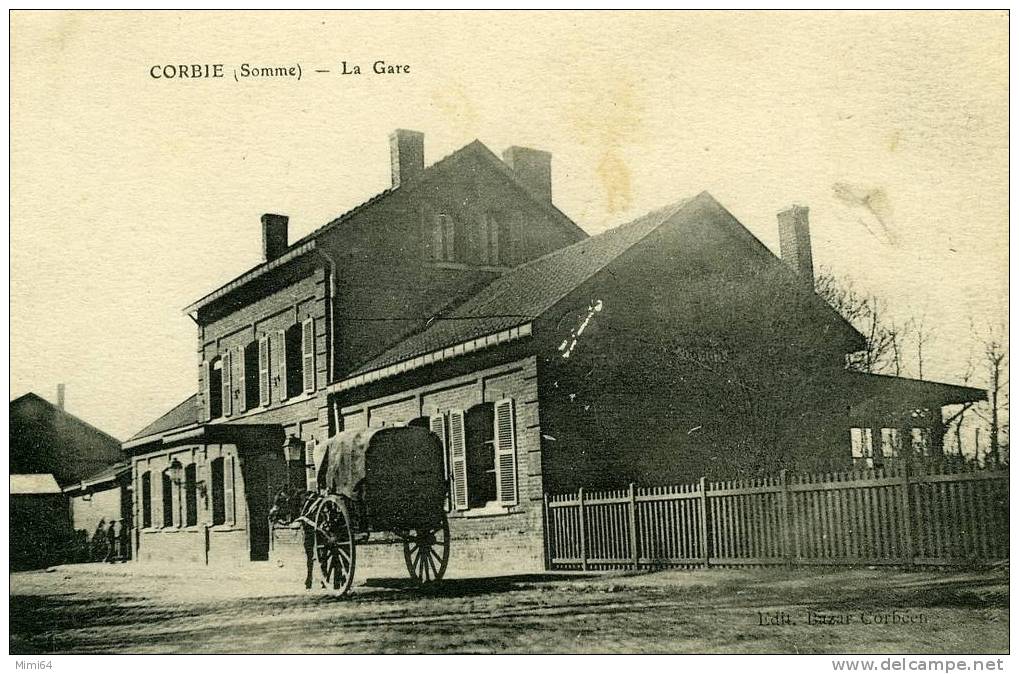 80 -- CORBIE -- LA GARE -- (ATTELAGE) -- - Corbie