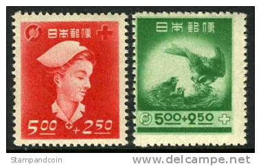 Japan B9-10 Mint Never Hinged Semi-Postal Set From 1948 - Nuovi