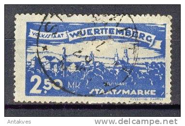 Wurttemberg/Wuerttemberg 1920 Nr.280 2.5M Obliteries/used - Gebraucht