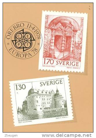 SWEDEN 1978 EUROPA CEPT  POSTCARD - 1978