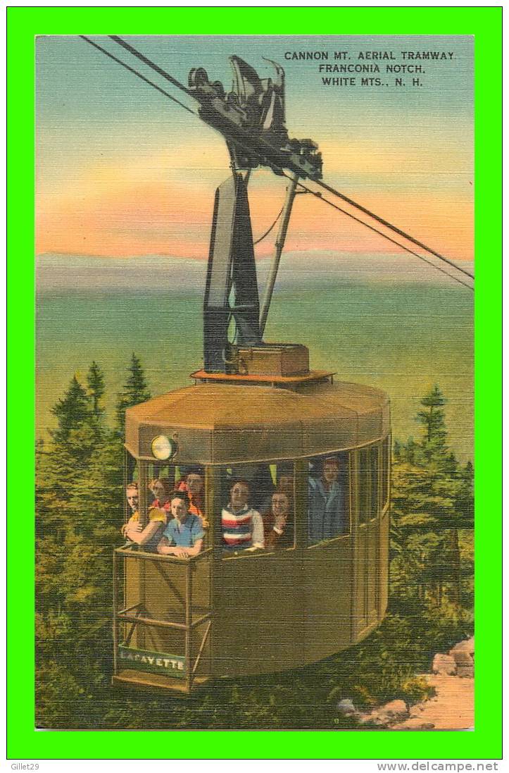 FRANCONIA NOTCH, N.H. - CANNON MOUNTAIN AERIAL TRAMWAY  - LAFAYETTE - ANIMATED - THE BISBEE PRESS - - White Mountains