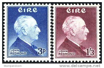 Ireland #157-58 Mint Hinged Redmond Set From 1957 - Unused Stamps