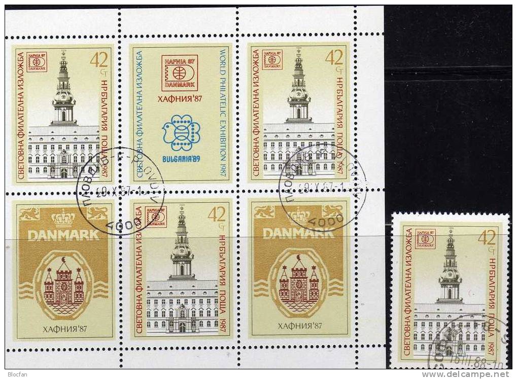 Varianten BMA HAFNIA Bulgarien 3597,9xZD+Kleinbogen O 10€ Parlament Kopenhagen Bloc Hb M/s Philatelic Sheet Bf BULGARIA - Sammlungen (im Alben)