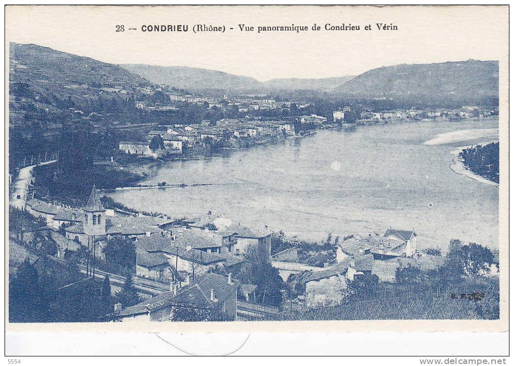 Cpa   69 Rhone Condrieu Vue Panoramique De Condrieu Et Verin - Condrieu