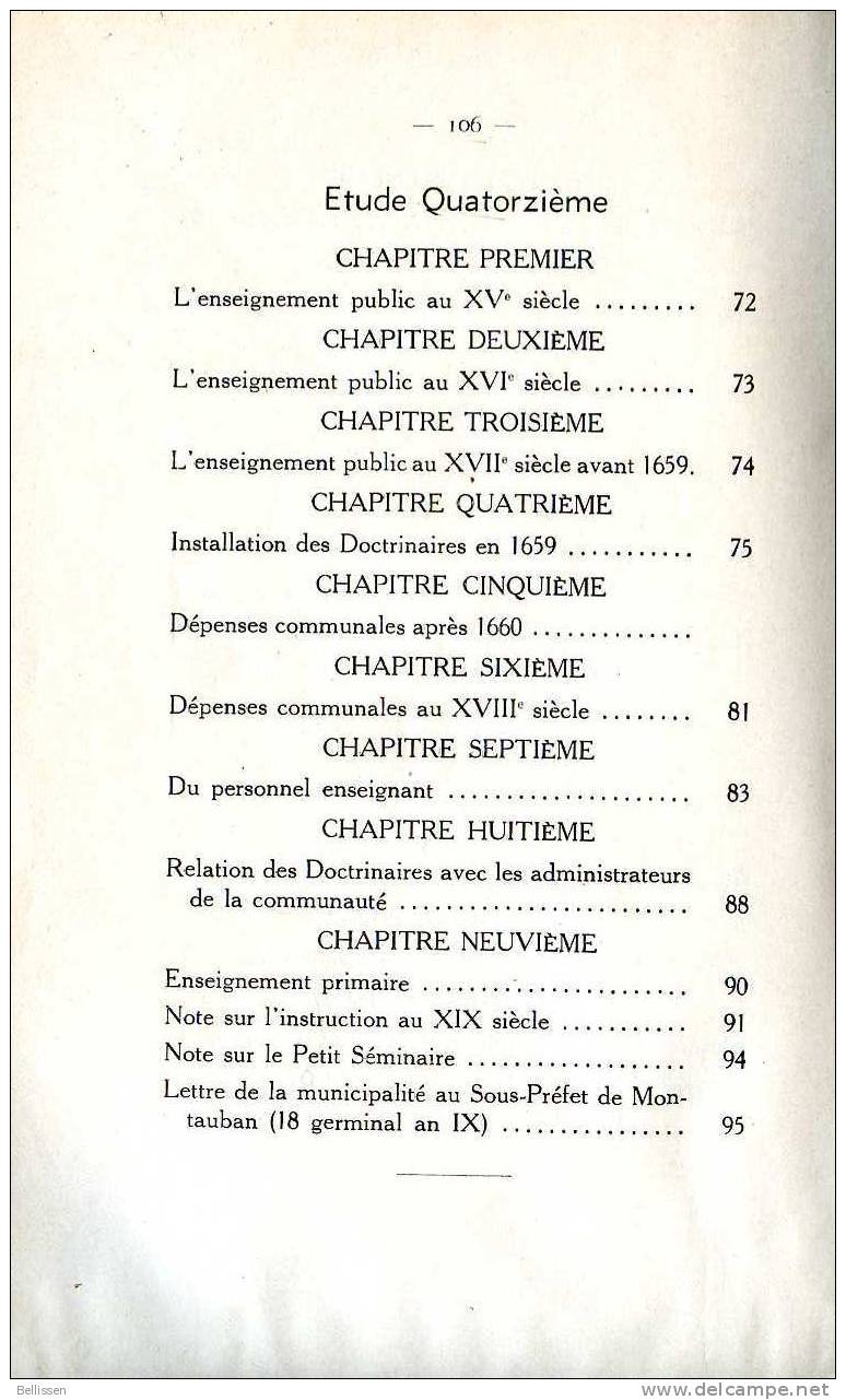 RARE ! Etudes Historiques Sur Moissac Tome 4 Par A. LAGREZE-FOSSAT, Imp. G. FORESTIE, Ed. Originale De 1940 - Midi-Pyrénées