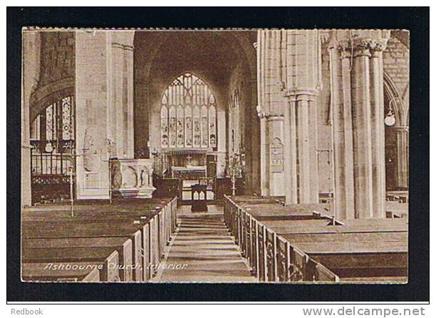 Postcard Interior Ashbourne Church Derbyshire - Ref 533 - Derbyshire