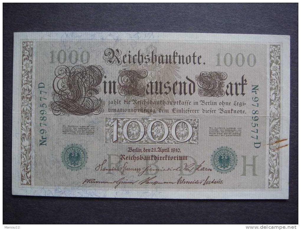 ALLEMAGNE  1000 Marks 1910 - 1000 Mark