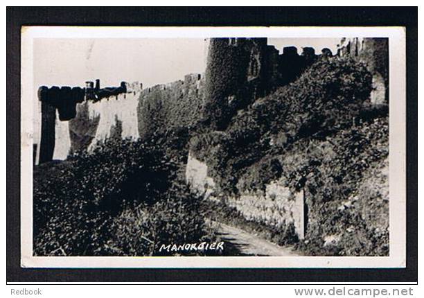 1960 Real Photo Multiview Postcard Manorbier Castle Near Tenby Pembrokeshire Wales - Ref 534 - Pembrokeshire