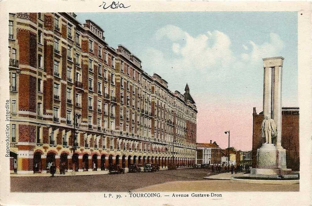 59 - Tourcoing - Avenue Gustave-Dron - éd. Lucien Polle / L.P.  N° 39 (écrite 1941) - Tourcoing