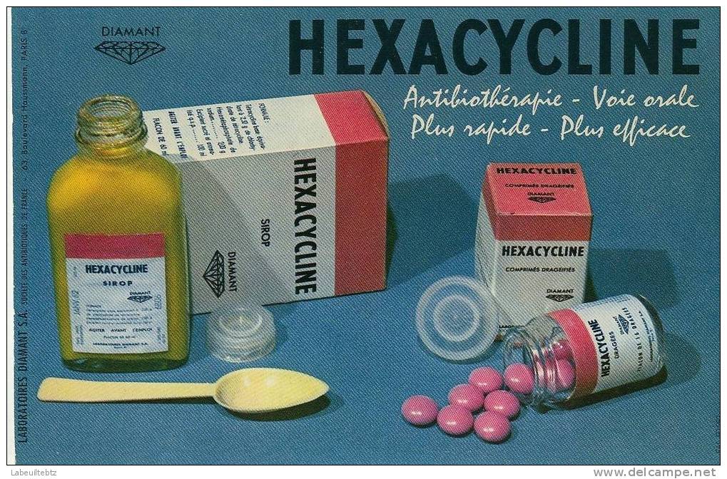 BUVARD - Laboratoires DIAMANT - HEXACYCLINE  Antibiothérpie - Drogisterij En Apotheek