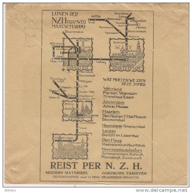 Transport - Tramways - Pays Bas - Lettre Illustrée De 1938 ° - Musique - Flute - Tourisme - Tram