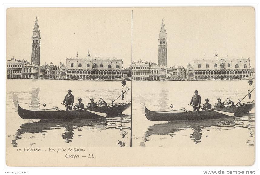 CPA STEREO VENISE - VUE PRISE DE SAINT GEORGES - Stereoscope Cards