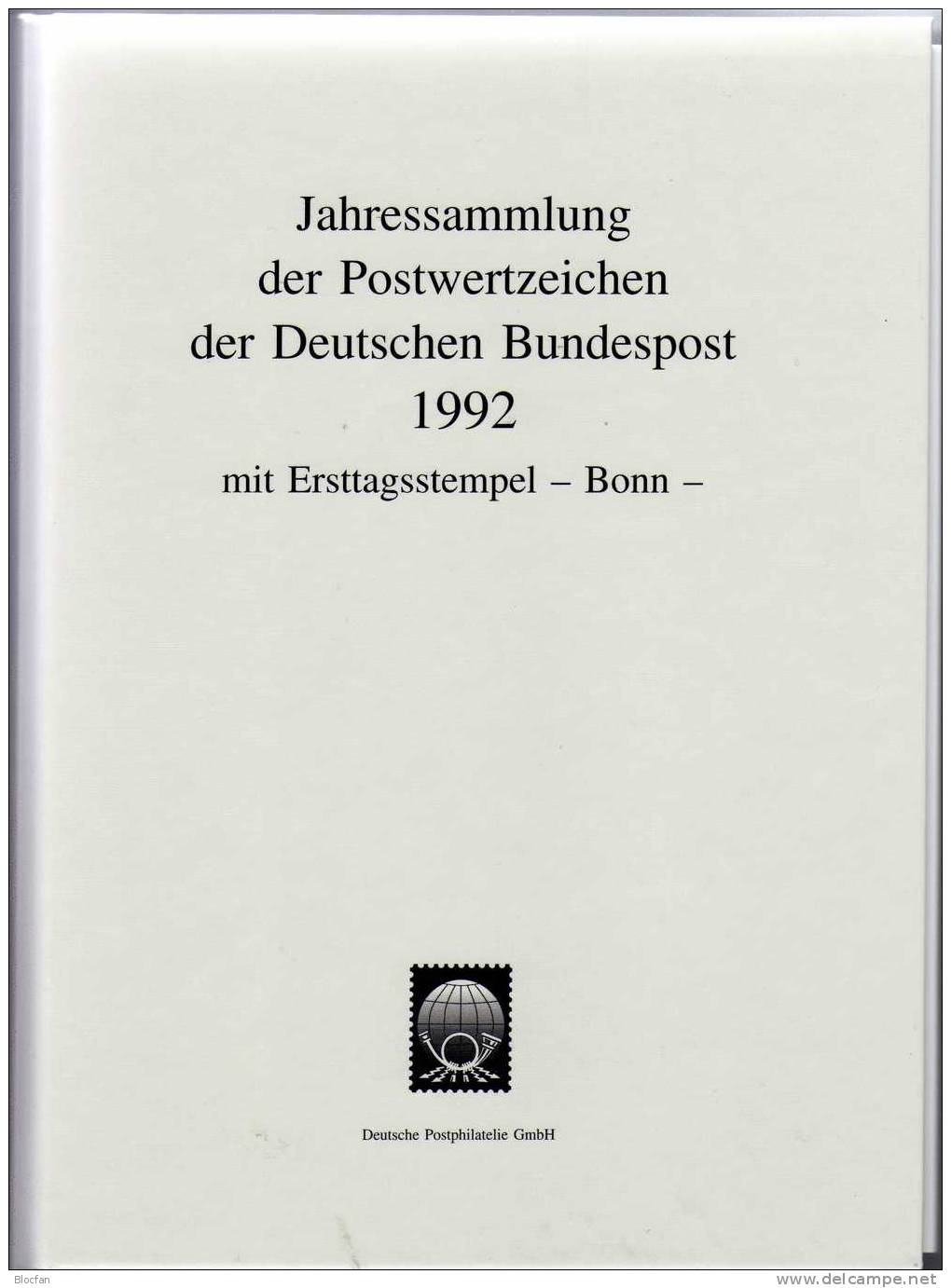 2.Jahressammlung 1992 Mit 48 ETB, BRD 1582-1644 SST 150€ Jahrgang Komplett Year-set Of Germany - Sammlungen (im Alben)