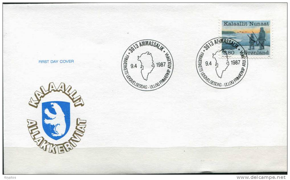 Greenland 1987 FDC Year Of The Huntsmen - FDC